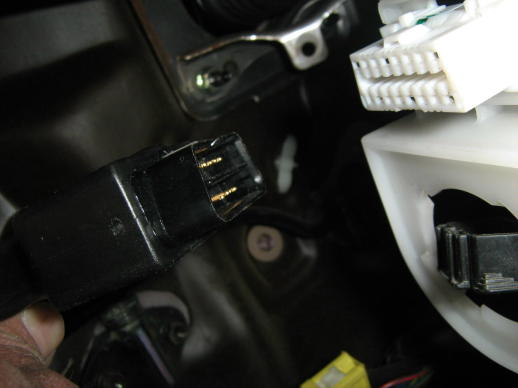 OBD connector on an obd compliant vehicle